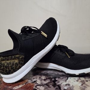 Black and Leopard Print Sneakers